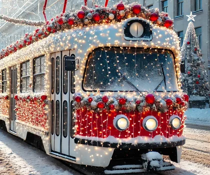 🚋 Новогодний трамвай – путешествие с историей и чудесами! 🎄✨